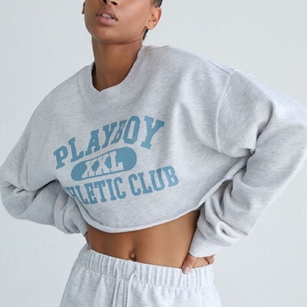 Pacsun Playboy Athletic Club Cropped Sweatshirt